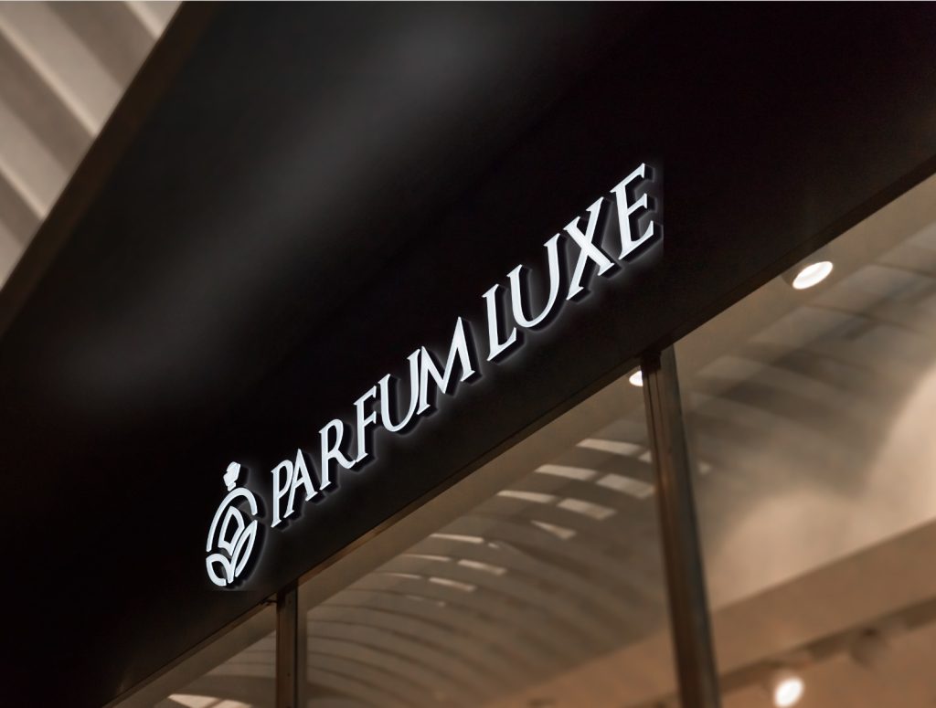 Parfum lux panneau publicitaire lumineux