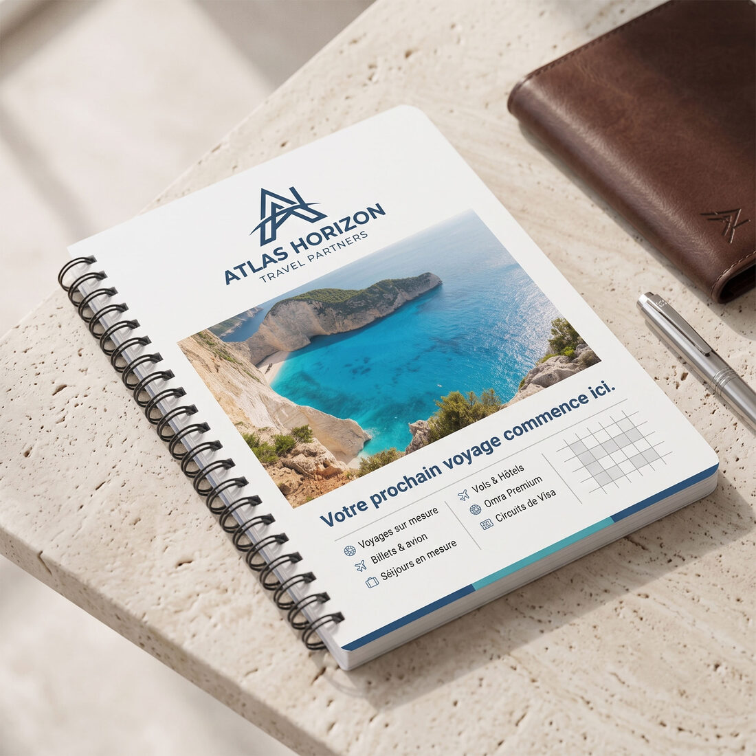 Bloc-notes personnalisé Atlas — imprimé à Constantine