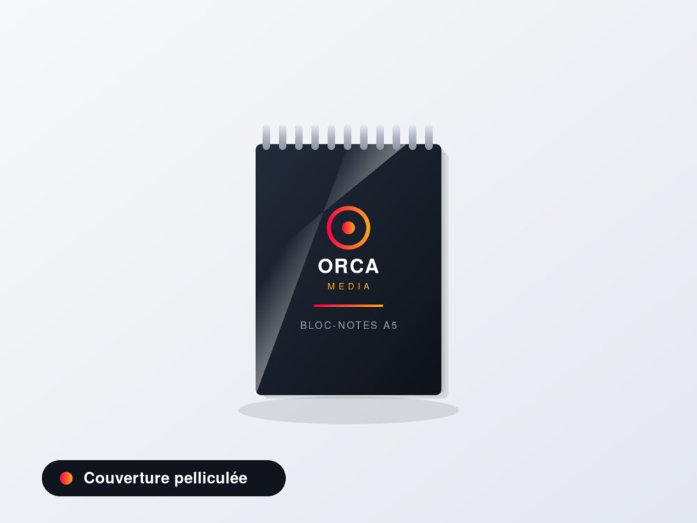 Bloc-notes A5 couverture pelliculée — Orca Media