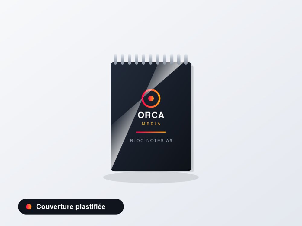Bloc-notes A5 couverture plastifiée — Orca Media