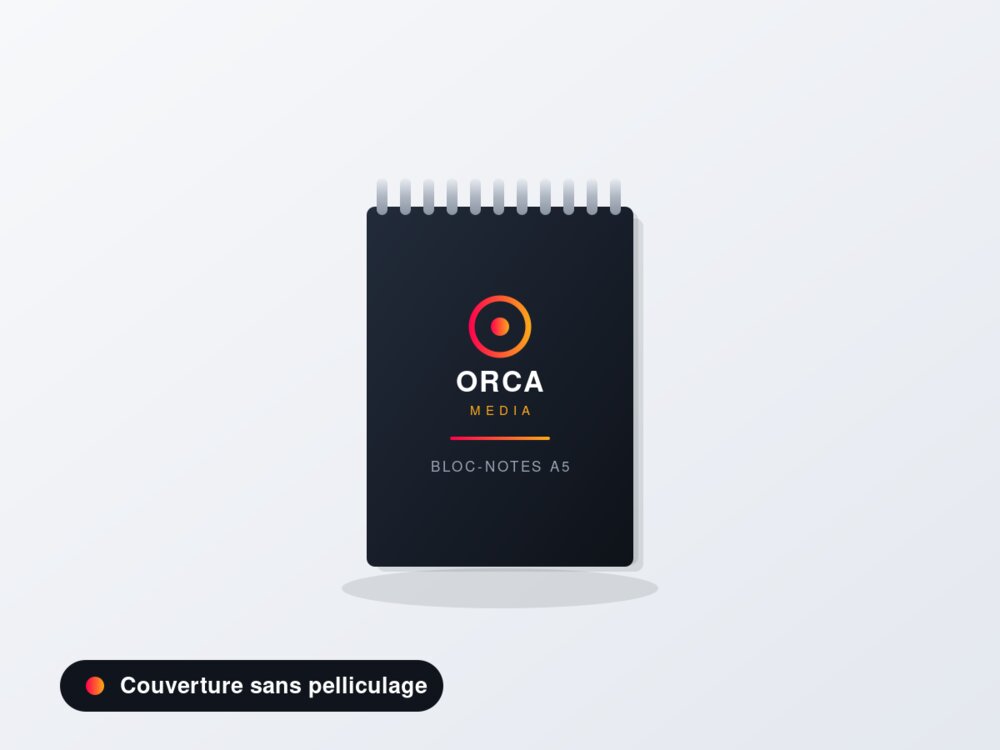 Bloc-notes A5 couverture sans pelliculage — Orca Media