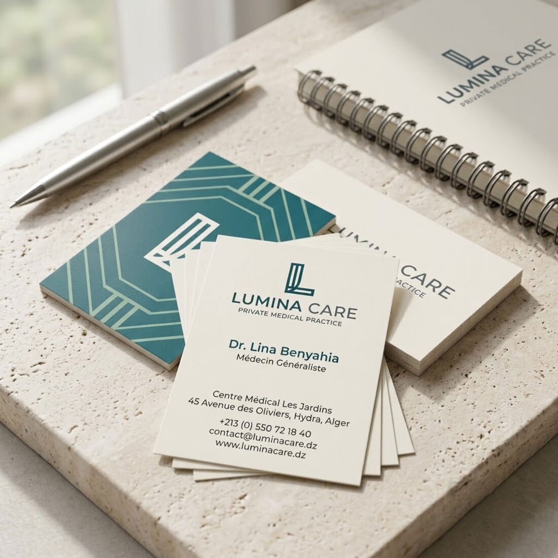 Carte de visite Lumina — impression HD sur-mesure