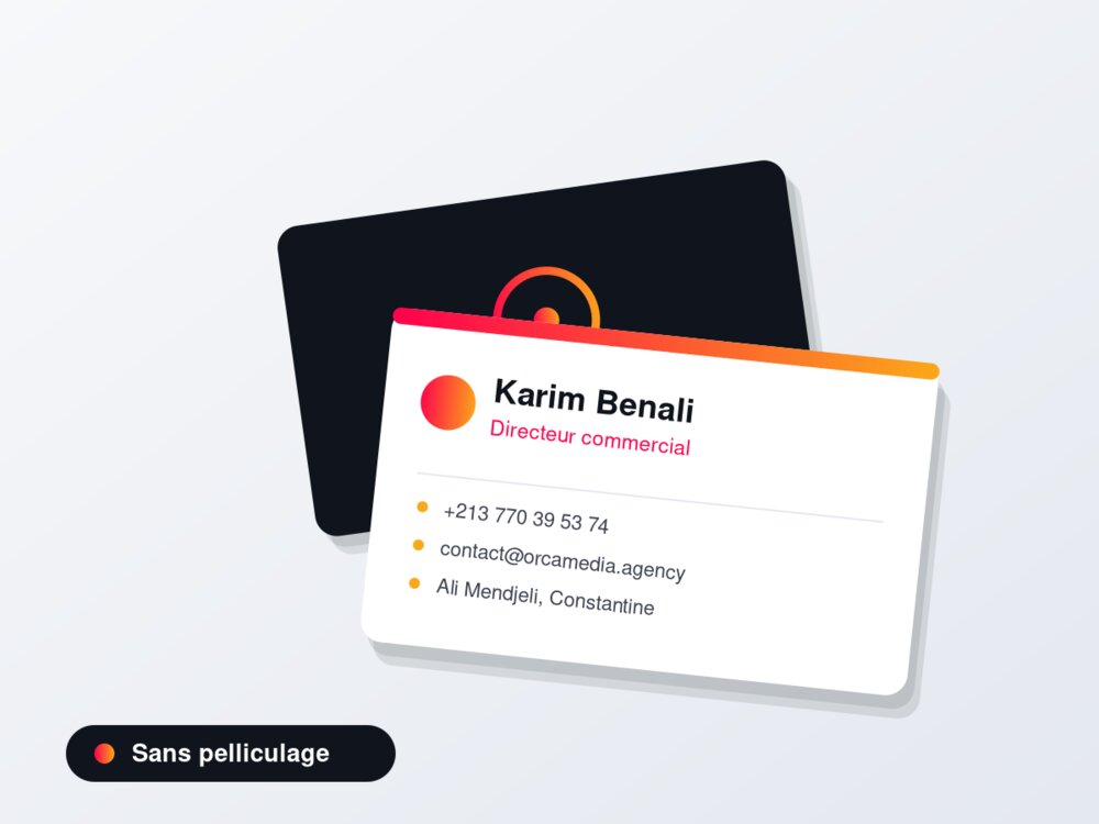 Carte simple recto — Orca Media