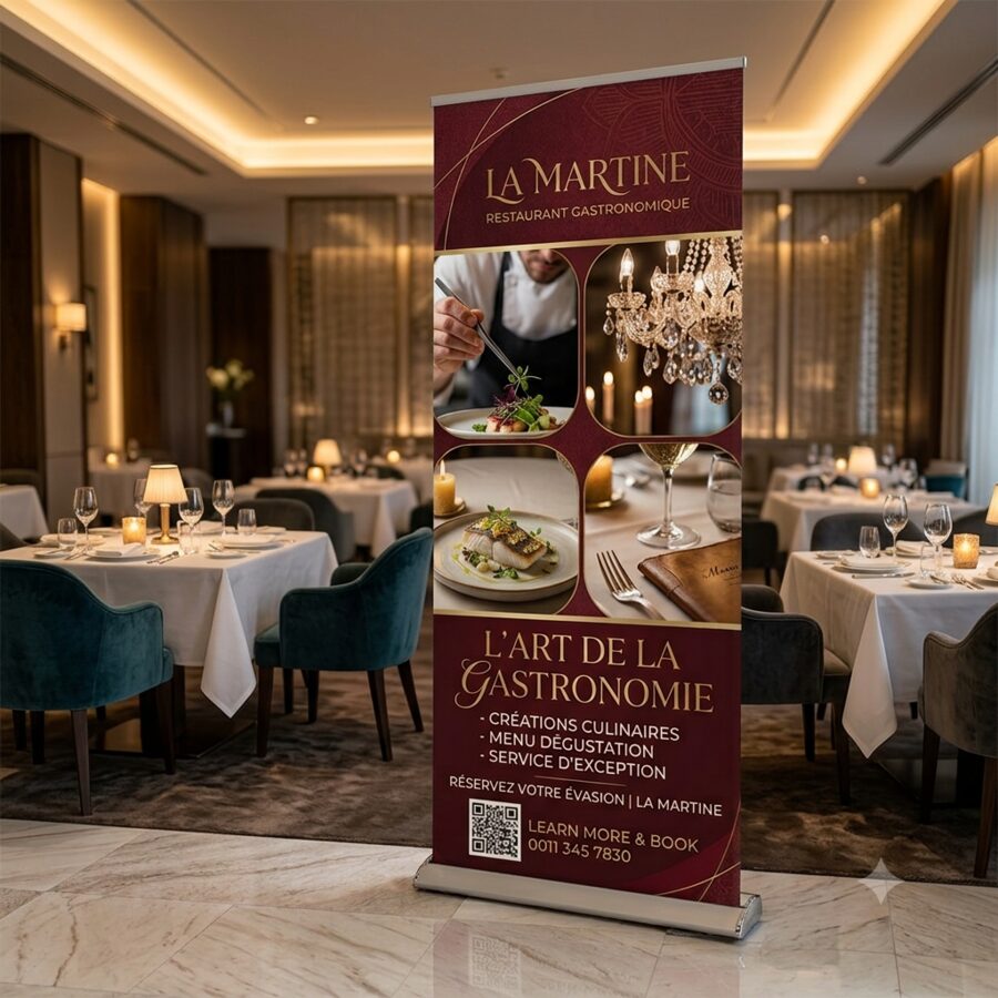 Roll-up Drop goutte d'eau — socle sans pieds, Orca Media